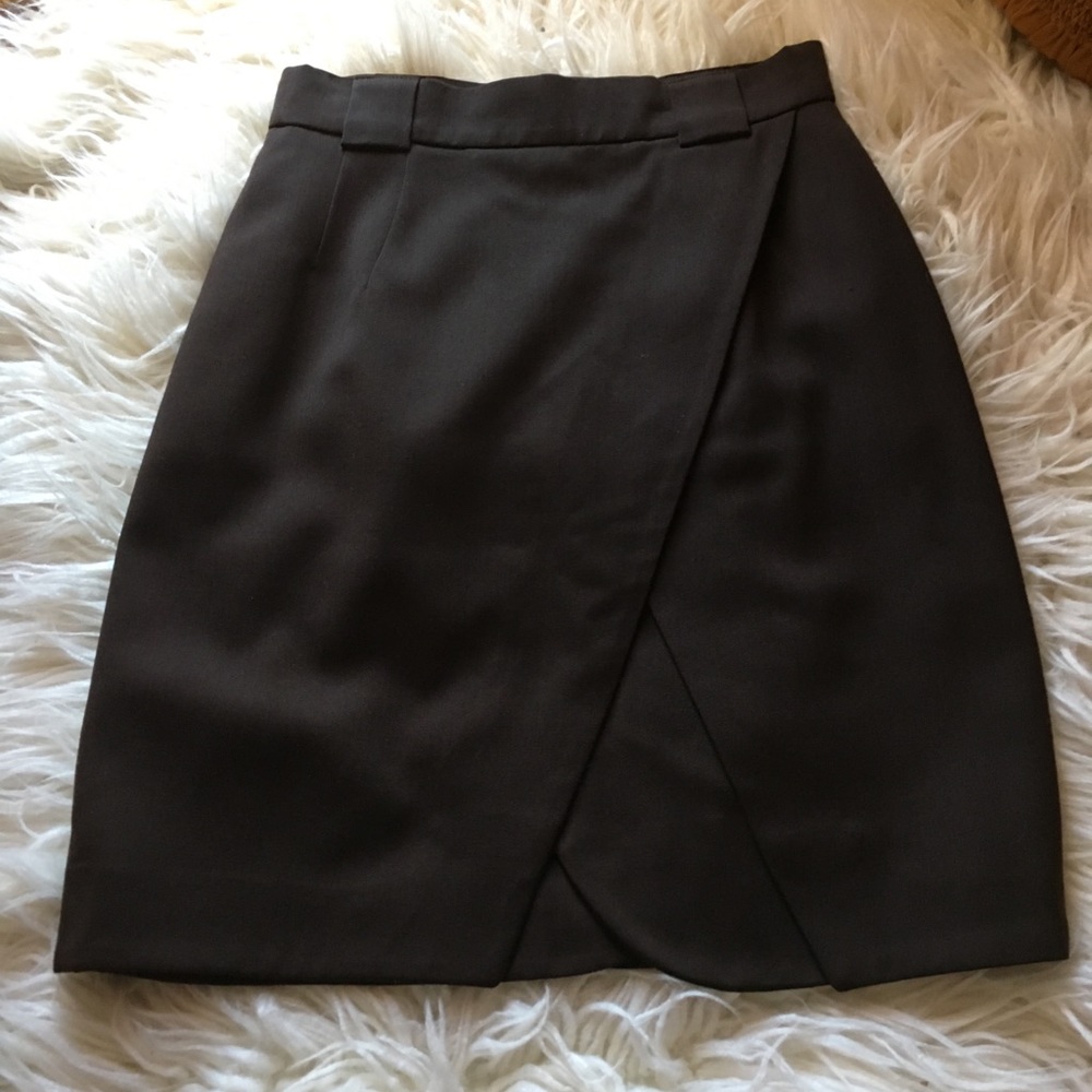 Vintage ESCADA 100% wool brown pencil skirt